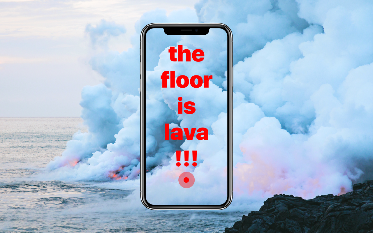 The Floor is Lava game developed under agile methodology